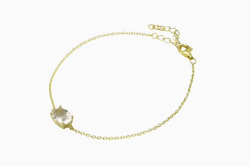 Divya दिव्या | Bergkristall | Armband | 18K Vermeil Vergoldung